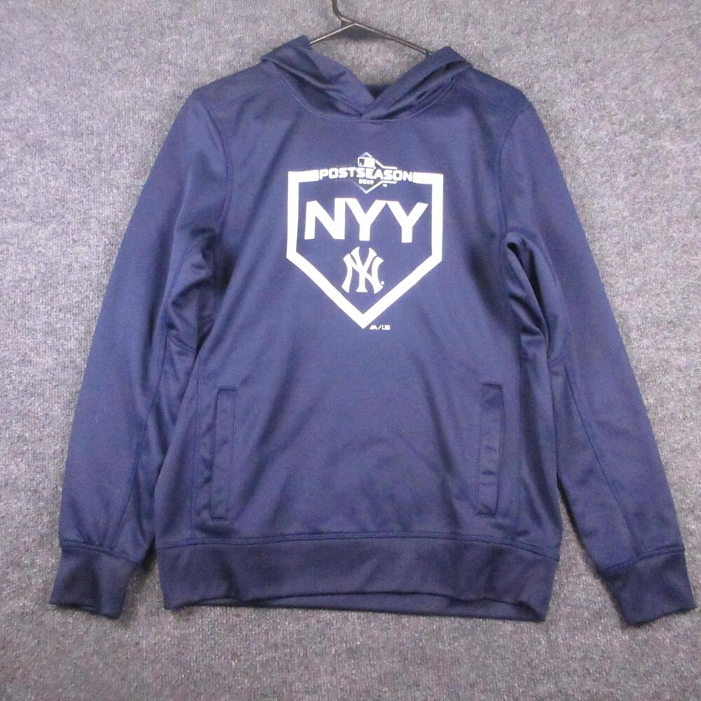 New York Yankees Hoodie Boys Large Blue MLB Baseball Outerstuff 2019 Postseason